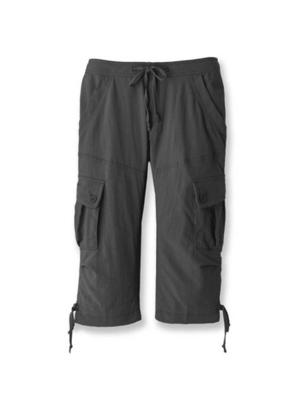 The North Face Womens Size 4 Paramount Propel Cargo Capri Pants Gray Drawstring